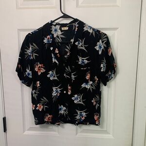 Hollister Black Floral Shirt